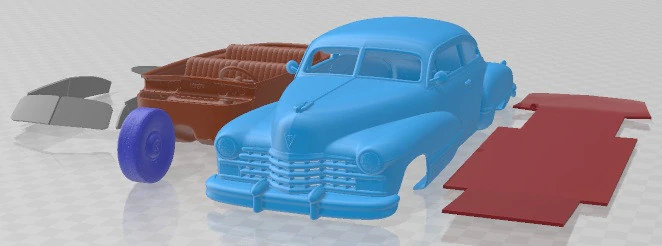Cadillac 62 Sedanette 1947 Printable Car 3D Print Model .c4d .max .obj .3ds .fbx .stl .blend 