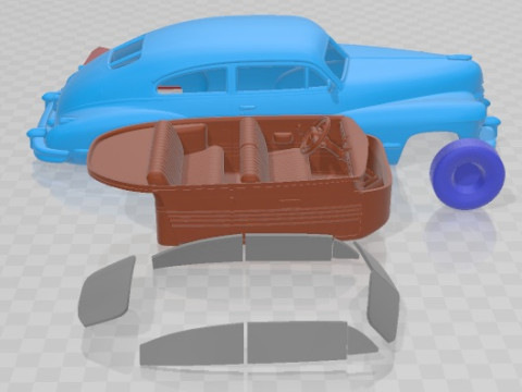 कैडिलैक 62 सेडानेट 1947 प्रिंट करने योग्य कार 3D प्रिंट मॉडल
