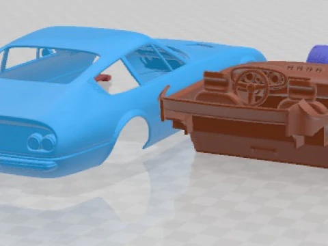 Ferrari Daytona Coupe 1968 Printable Car 3D Print Model