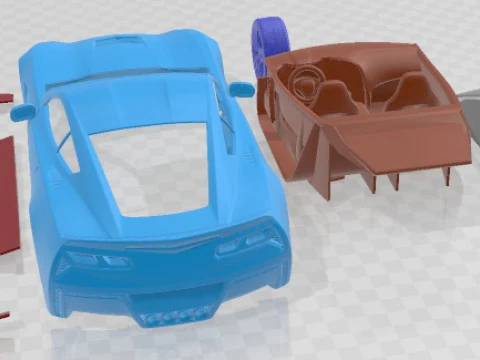 Chevrolet Corvette C7 Stingray Coupe 2014 Printable Car 3D Print Model