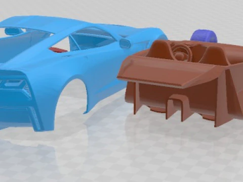 Chevrolet Corvette C7 Stingray Coupe 2014 Printable Car 3D Print Model