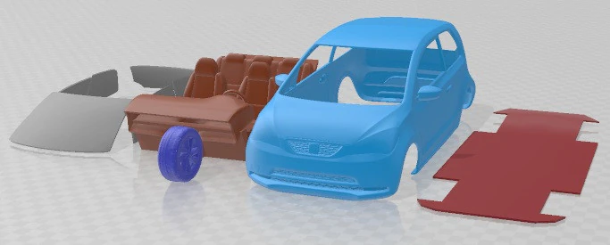 Seat Mii 2013 Printable Car 3D Print Model .c4d .max .obj .3ds .fbx .stl .blend 