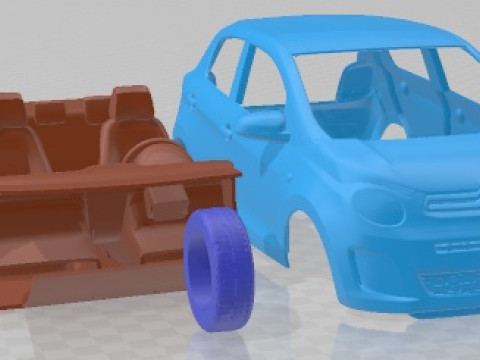 Coche Citroen C1 2015 Imprimible Modelo de impresión 3D