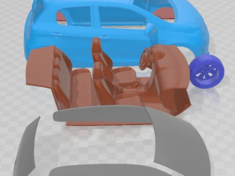 Citroen C1 2015 Printable Car 3D Print Model