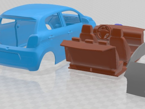 Coche Citroen C1 2015 Imprimible Modelo de impresión 3D