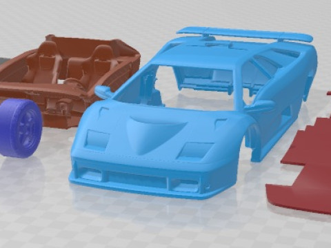 Diablo GT 1999 Printable Car 3D Print Model