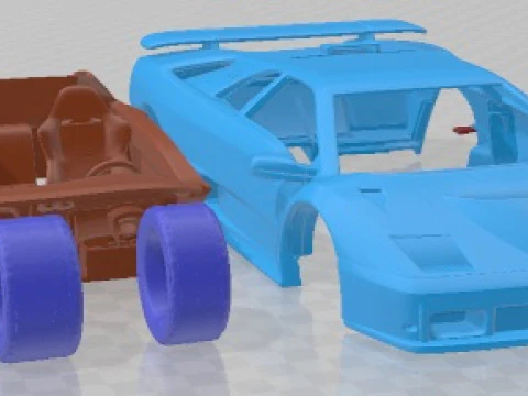 Diablo GT 1999 Printable Car 3D Print Model