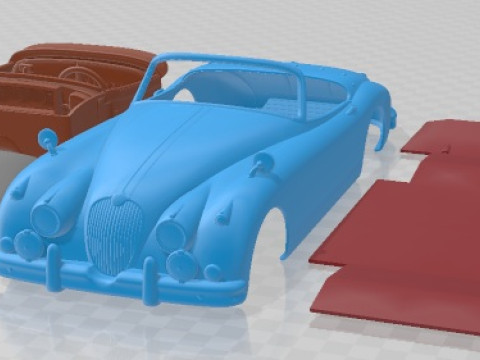 Jaguar XK150 Roadster 1957 Printable Car 3D Print Model