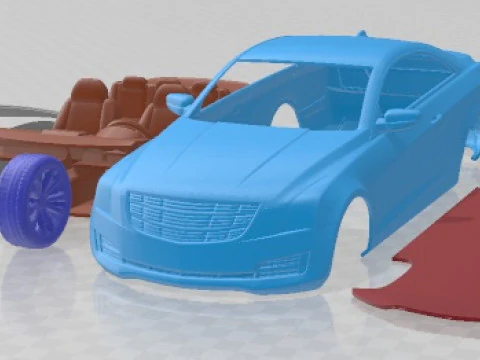 Cadillac ATS Coupe 2015 Printable Car 3D Print Model