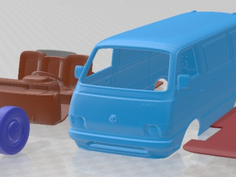 Toyota Hiace PanelVan 1977 Printable Van 3D Print Model