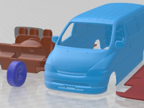 Toyota Hiace PanelVan 1995 Printable Van 3D Print Model