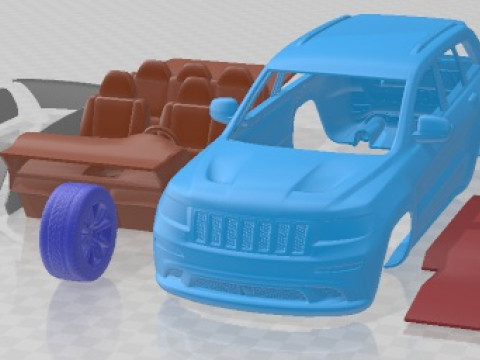 Jeep Grand Cherokee SRT8 2012 Printable Car 3D Print Model