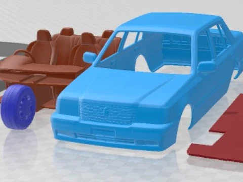 Toyota Crown Comfort S10 1995 Auto stampabile Modello di stampa 3D