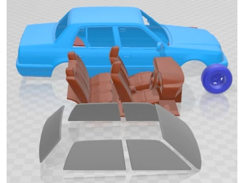 Toyota Crown Comfort S10 1995 Printable Car 3D Print Model