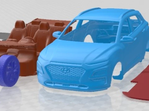 现代 Kona 2018 可打印汽车 3D 打印模型