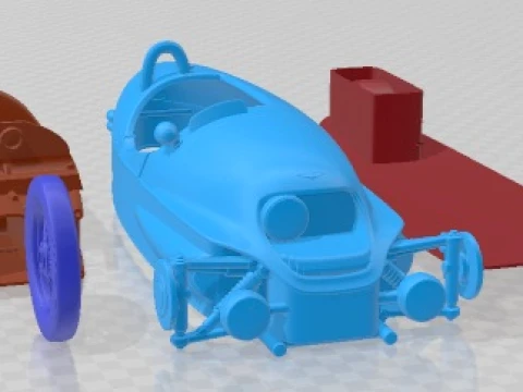 Morgan 3 Wheele Ev3 2018 Printable Car 3D Print Model