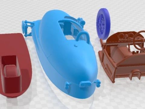 Morgan 3 Wheele Ev3 2018 Printable Car 3D Print Model