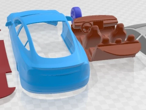 テスラ モデル 3 2018 印刷可能な車 3Dプリントモデル