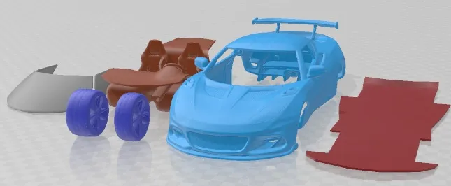 ロータス エヴォーラ GT 430 2018 印刷可能な車 3Dプリントモデル .c4d .max .obj .3ds .fbx .stl .blend