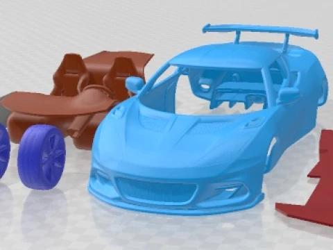 莲花 Evora GT 430 2018 可打印汽车 3D 打印模型