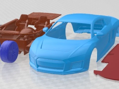奥迪 R8 E-Tron 2016 可打印汽车 3D 打印模型