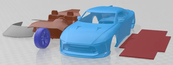 Auto stampabile Nissan GT R50 2018 Modello di stampa 3D .c4d .max .obj .3ds .fbx .stl .blend 