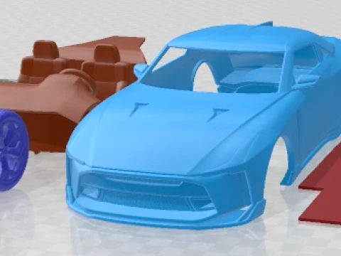 Nissan GT R50 2018 可打印汽车 3D 打印模型