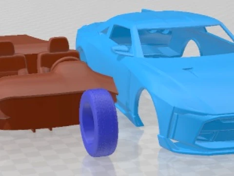 Auto stampabile Nissan GT R50 2018 Modello di stampa 3D