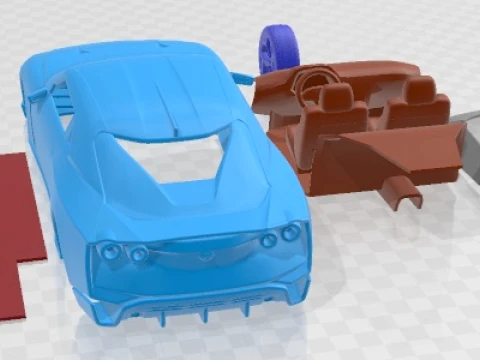 Auto stampabile Nissan GT R50 2018 Modello di stampa 3D