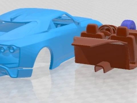 Auto stampabile Nissan GT R50 2018 Modello di stampa 3D
