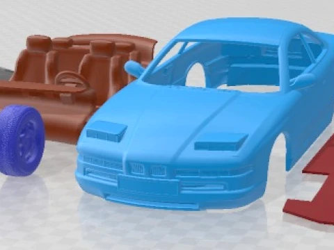 8 系列 1999 年可打印汽车 3D 打印模型