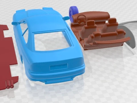 8 Series 1999 Printable Car 3D Print Model