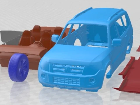 Mitsubishi Pajero 2006 Voiture imprimable Modèles 3D en vedette