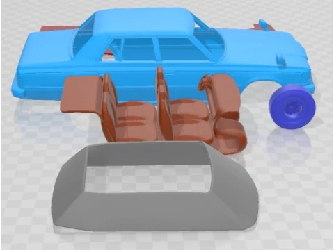 Carro para impress&atilde;o Toyota Crown Sedan 1979 Modelo de Impressão 3D