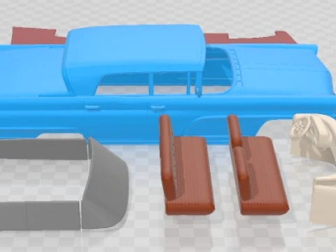Lincoln Continental Mark IV 1959 Printable Car 3D Print Model