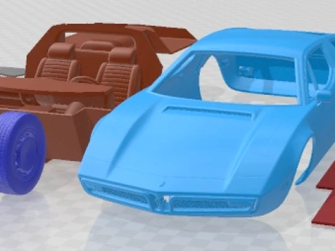 Maserati Bora 1971 Voiture imprimable Modèles 3D en vedette