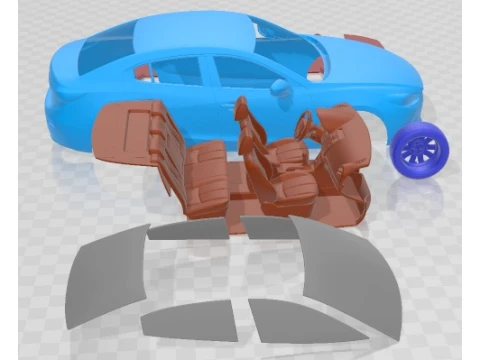 マツダ 3 2018 印刷可能な車 3Dプリントモデル
