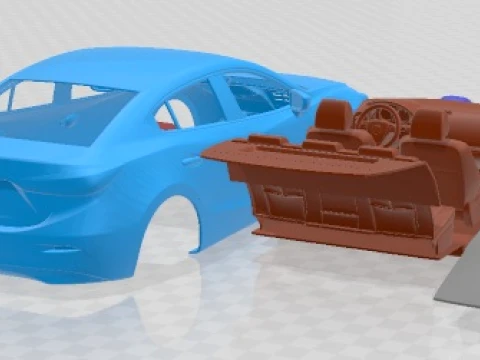 マツダ 3 2018 印刷可能な車 3Dプリントモデル