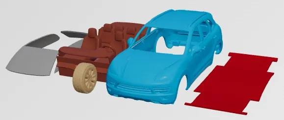 Porsche Cayenne 2011 Printable Car 3D Print Model .c4d .max .obj .3ds .fbx .stl .blend 