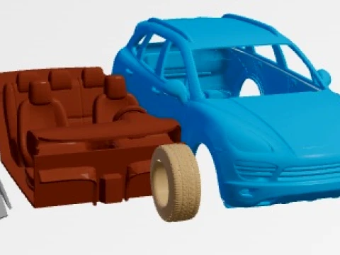 Porsche Cayenne 2011 Printable Car 3D Print Model