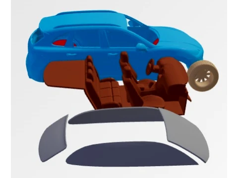 Porsche Cayenne 2011 Printable Car 3D Print Model
