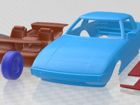 Mazda RX-7 1978 Druckbares Auto 3D Druckmodell