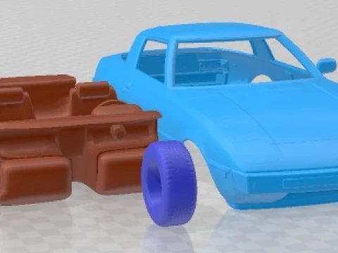 Mazda RX-7 1978 Printable Car 3D Print Model