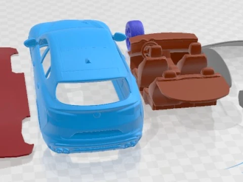 Alfa Romeo Stelvio Quadrifoglio 2018 Printable Car 3D Print Model