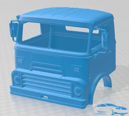 DAF 2400 1967 ボディ キャビン トラック 印刷可能 3Dプリントモデル .c4d .max .obj .3ds .fbx .stl .blend 