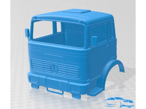 Mercedes Benz LPS 1969 Ciężar&oacute;wka z kabiną do druku Model do druku 3D