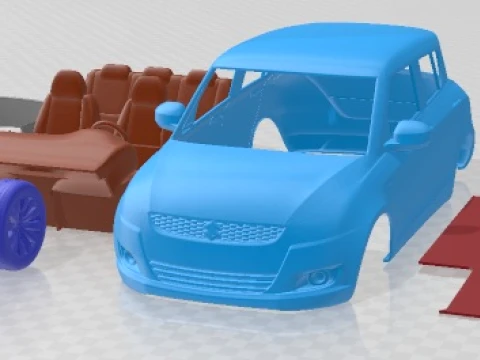 Suzuki Swift 5 Kapı 2011 Yazdırılabilir Araba 3D Baskı Modeli