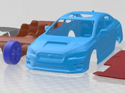 Subaru Impreza WRX 2015 Yazdırılabilir Araba 3D Baskı Modeli