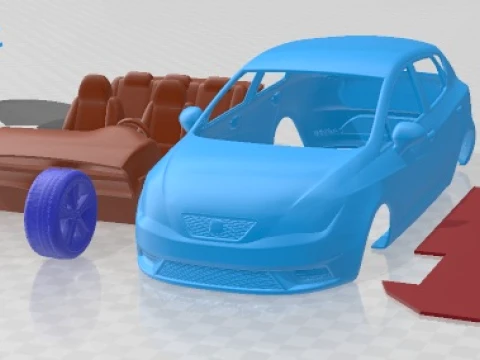 Seat Ibiza 5 Kapı 2013 Yazdırılabilir Araba 3D Baskı Modeli