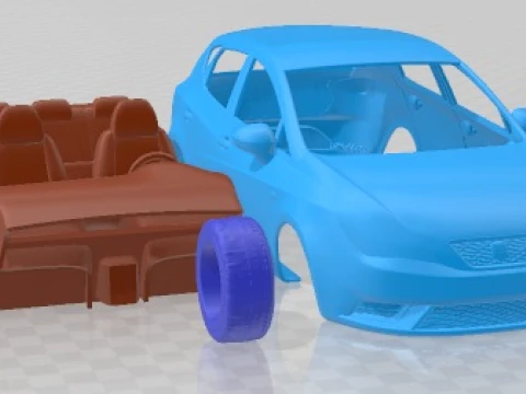 Seat Ibiza 5 Door 2013 Printable Car 3D Print Model